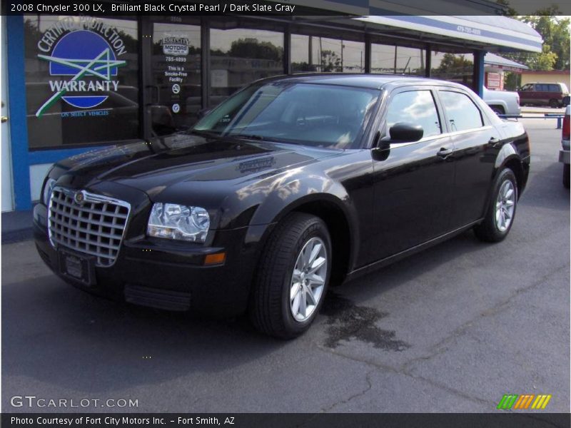 Brilliant Black Crystal Pearl / Dark Slate Gray 2008 Chrysler 300 LX