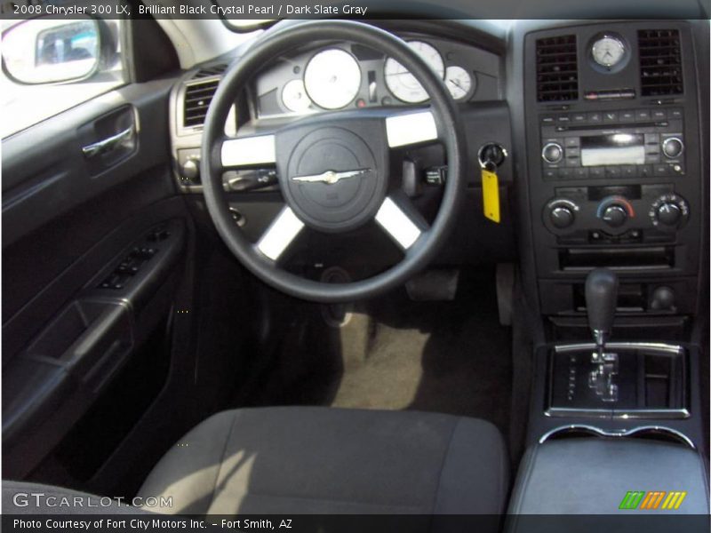 Brilliant Black Crystal Pearl / Dark Slate Gray 2008 Chrysler 300 LX