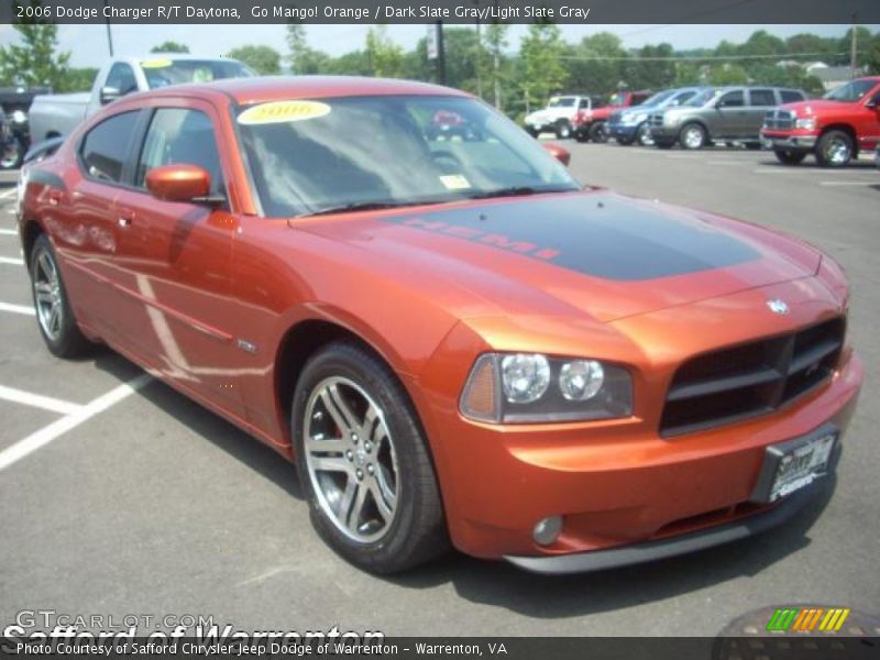 Go Mango! Orange / Dark Slate Gray/Light Slate Gray 2006 Dodge Charger R/T Daytona