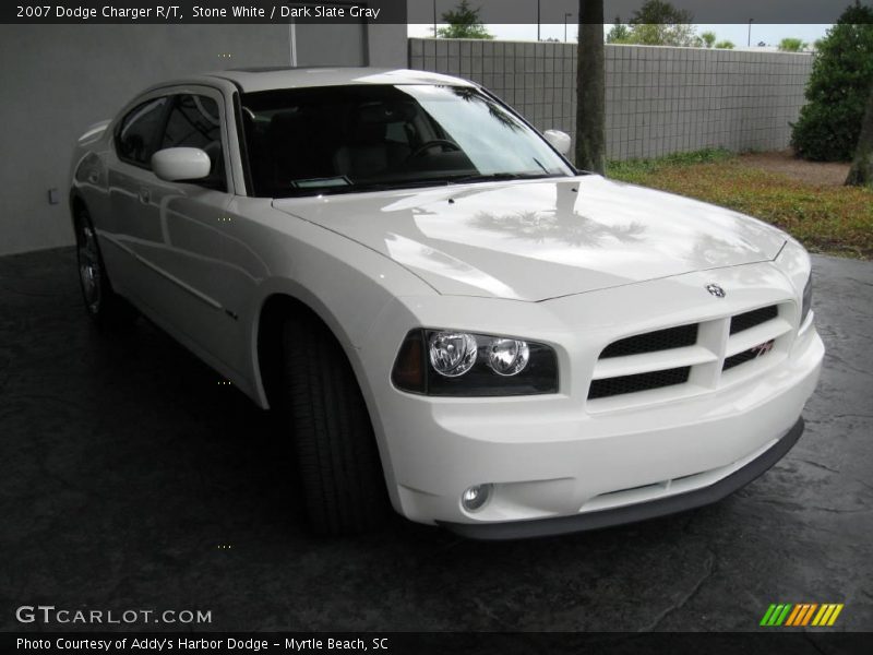 Stone White / Dark Slate Gray 2007 Dodge Charger R/T