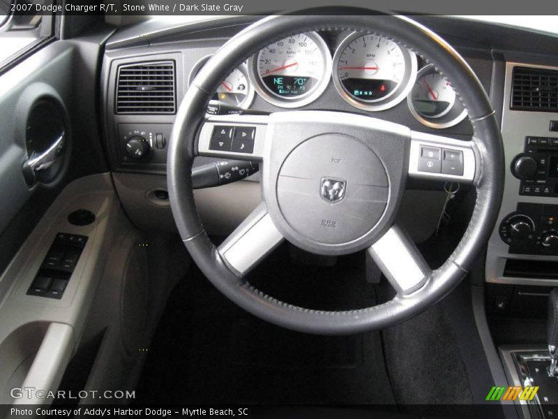 Stone White / Dark Slate Gray 2007 Dodge Charger R/T
