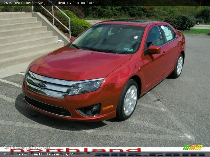 Sangria Red Metallic / Charcoal Black 2010 Ford Fusion SE