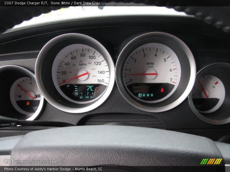 Stone White / Dark Slate Gray 2007 Dodge Charger R/T