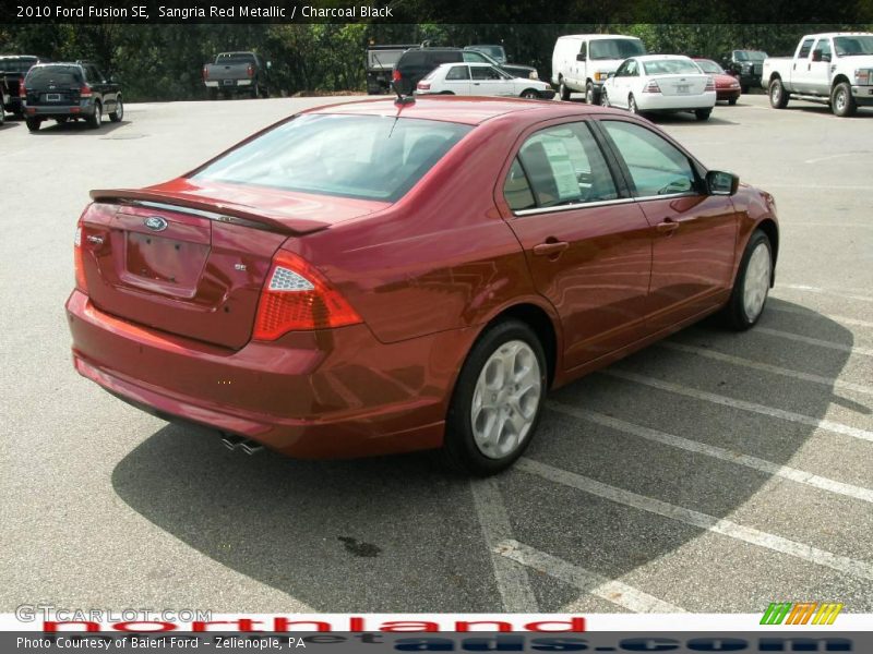 Sangria Red Metallic / Charcoal Black 2010 Ford Fusion SE