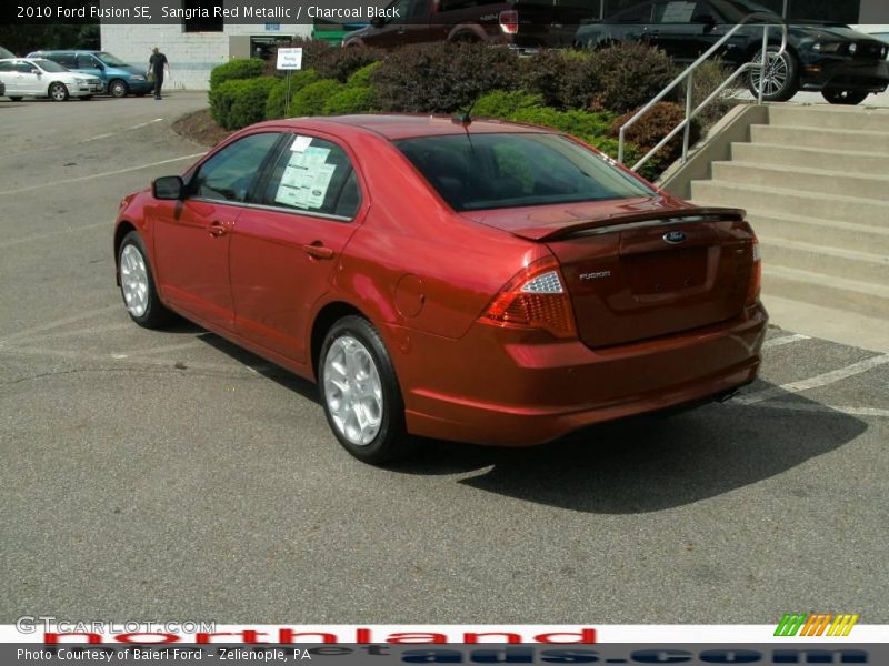 Sangria Red Metallic / Charcoal Black 2010 Ford Fusion SE