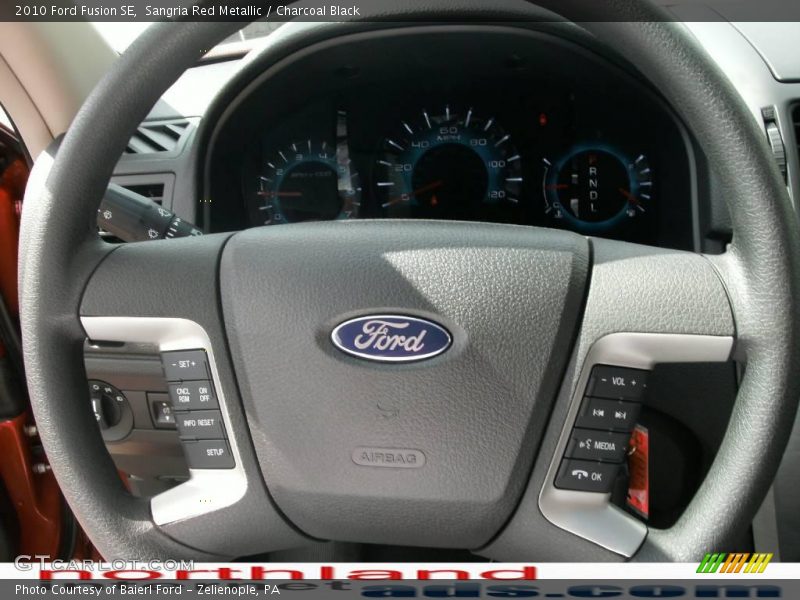 Sangria Red Metallic / Charcoal Black 2010 Ford Fusion SE