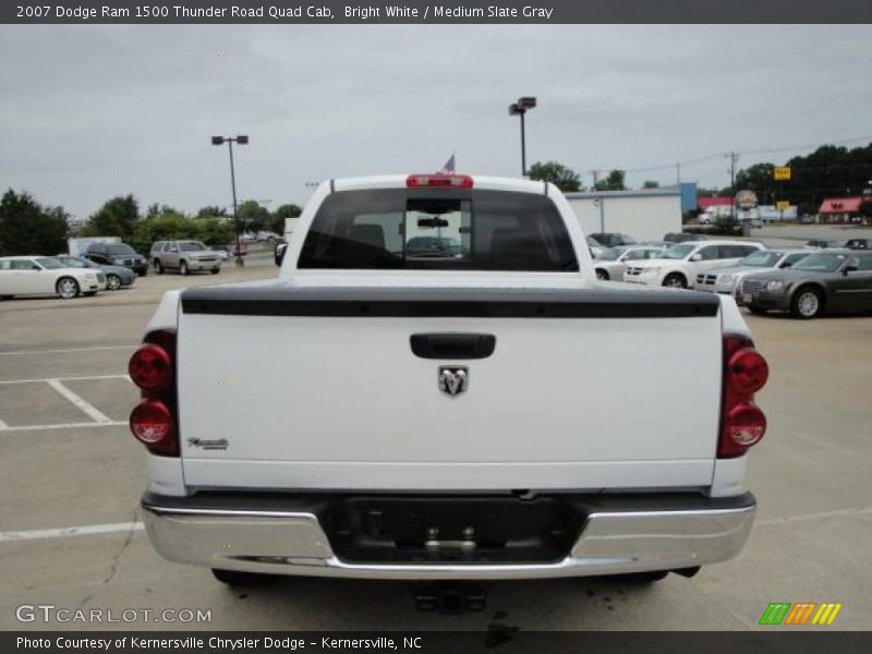 Bright White / Medium Slate Gray 2007 Dodge Ram 1500 Thunder Road Quad Cab