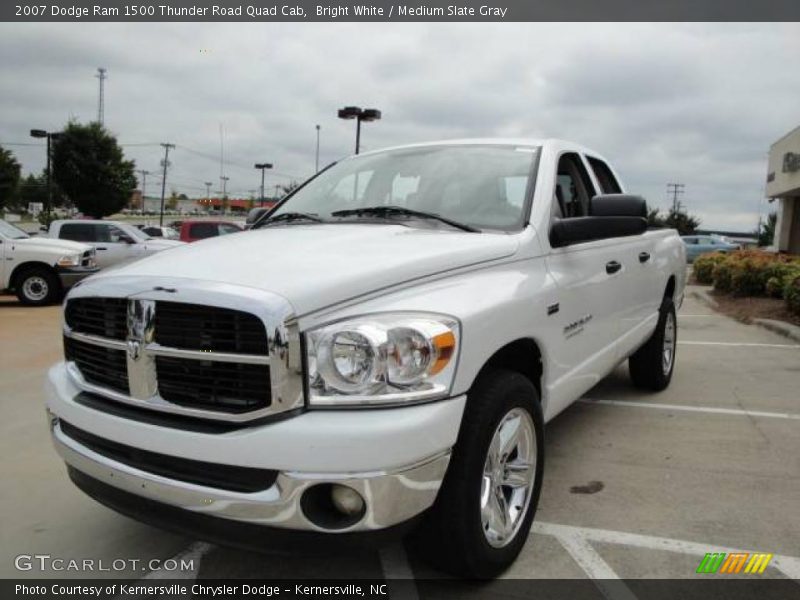 Bright White / Medium Slate Gray 2007 Dodge Ram 1500 Thunder Road Quad Cab