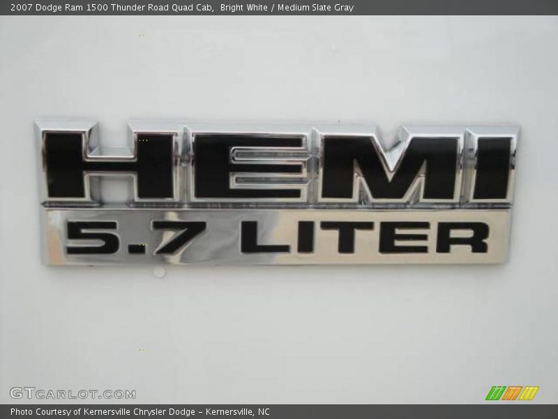 Bright White / Medium Slate Gray 2007 Dodge Ram 1500 Thunder Road Quad Cab