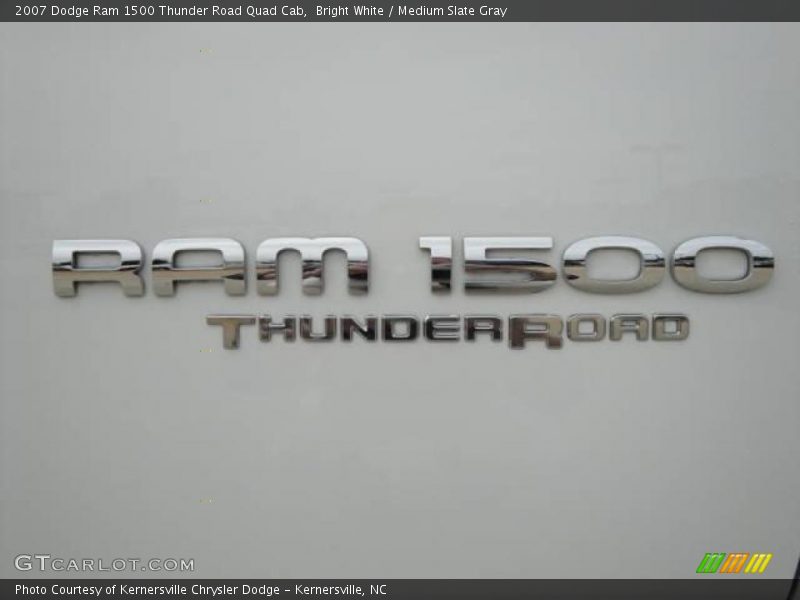 Bright White / Medium Slate Gray 2007 Dodge Ram 1500 Thunder Road Quad Cab