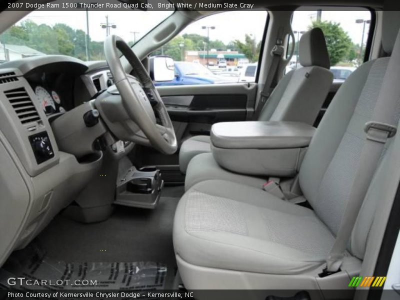 Bright White / Medium Slate Gray 2007 Dodge Ram 1500 Thunder Road Quad Cab