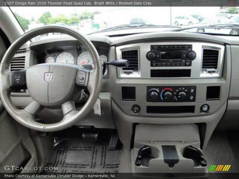 Bright White / Medium Slate Gray 2007 Dodge Ram 1500 Thunder Road Quad Cab