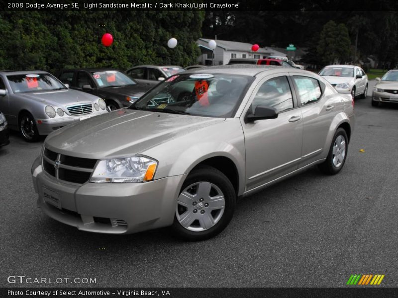 Light Sandstone Metallic / Dark Khaki/Light Graystone 2008 Dodge Avenger SE
