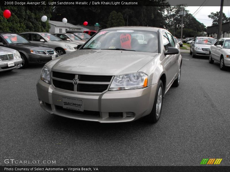 Light Sandstone Metallic / Dark Khaki/Light Graystone 2008 Dodge Avenger SE
