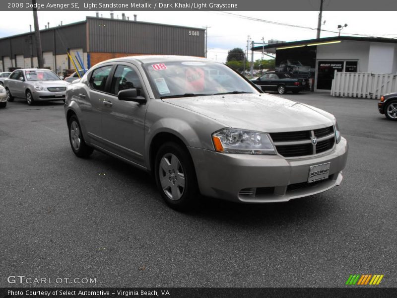 Light Sandstone Metallic / Dark Khaki/Light Graystone 2008 Dodge Avenger SE