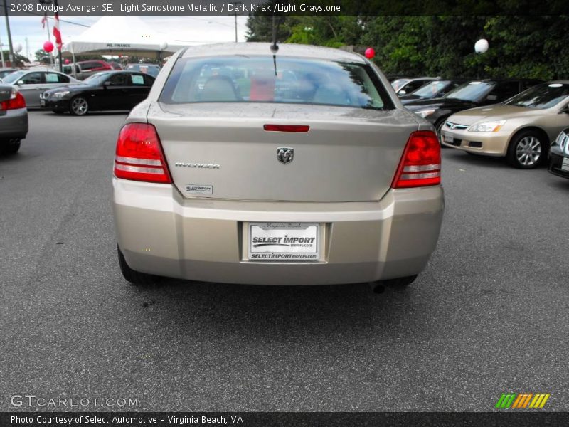 Light Sandstone Metallic / Dark Khaki/Light Graystone 2008 Dodge Avenger SE