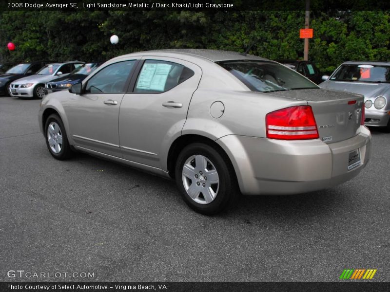 Light Sandstone Metallic / Dark Khaki/Light Graystone 2008 Dodge Avenger SE
