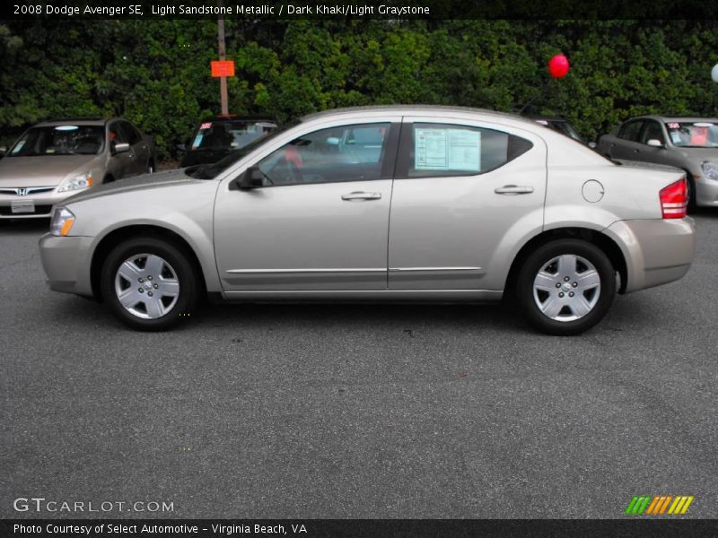 Light Sandstone Metallic / Dark Khaki/Light Graystone 2008 Dodge Avenger SE