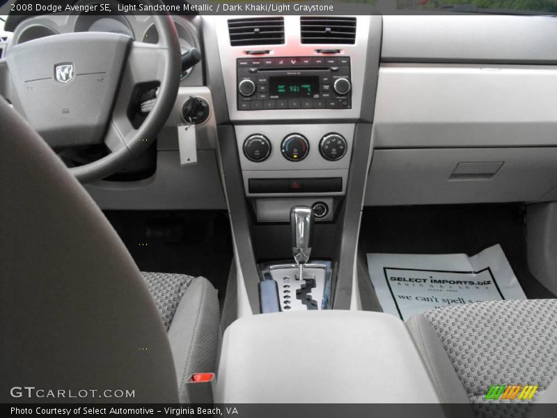 Light Sandstone Metallic / Dark Khaki/Light Graystone 2008 Dodge Avenger SE