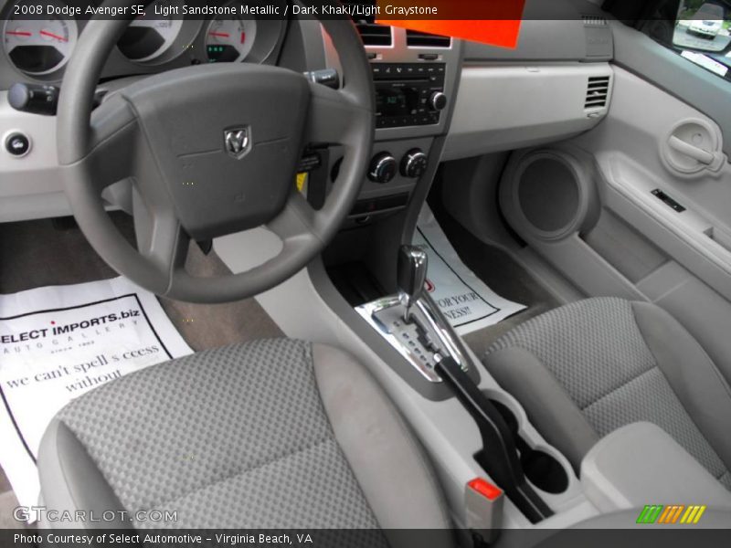 Light Sandstone Metallic / Dark Khaki/Light Graystone 2008 Dodge Avenger SE