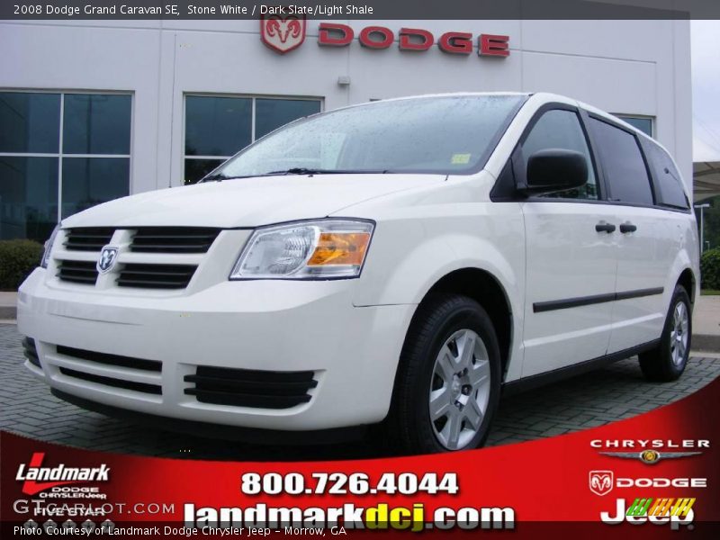 Stone White / Dark Slate/Light Shale 2008 Dodge Grand Caravan SE