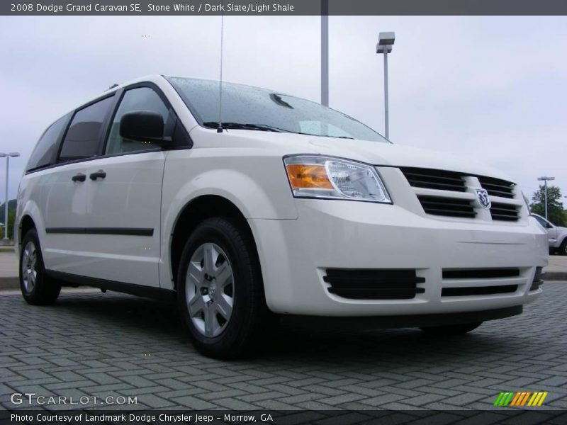 Stone White / Dark Slate/Light Shale 2008 Dodge Grand Caravan SE