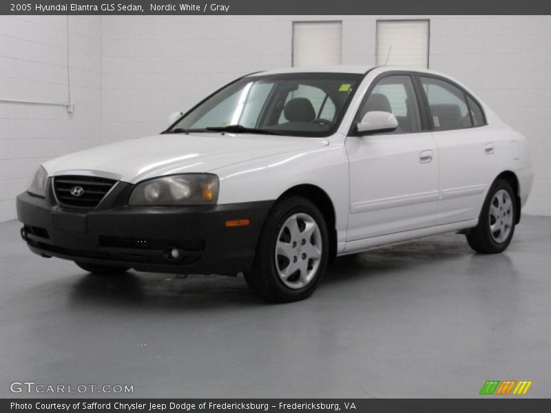 Nordic White / Gray 2005 Hyundai Elantra GLS Sedan