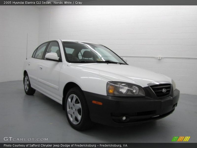 Nordic White / Gray 2005 Hyundai Elantra GLS Sedan