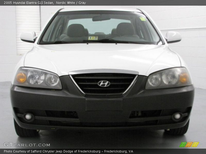 Nordic White / Gray 2005 Hyundai Elantra GLS Sedan