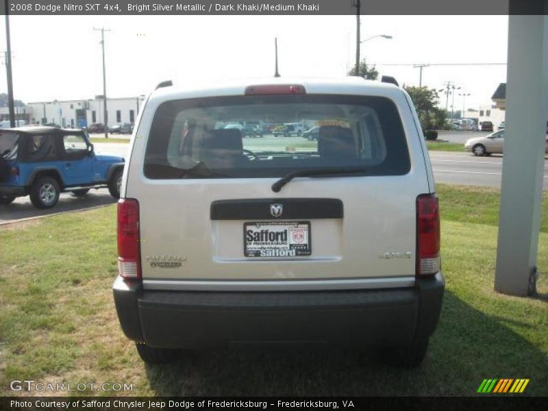 Bright Silver Metallic / Dark Khaki/Medium Khaki 2008 Dodge Nitro SXT 4x4