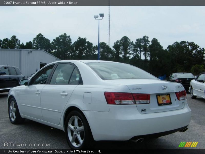 Arctic White / Beige 2007 Hyundai Sonata SE V6