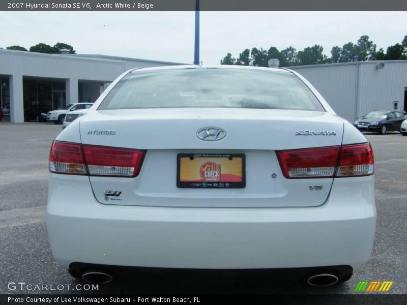 Arctic White / Beige 2007 Hyundai Sonata SE V6