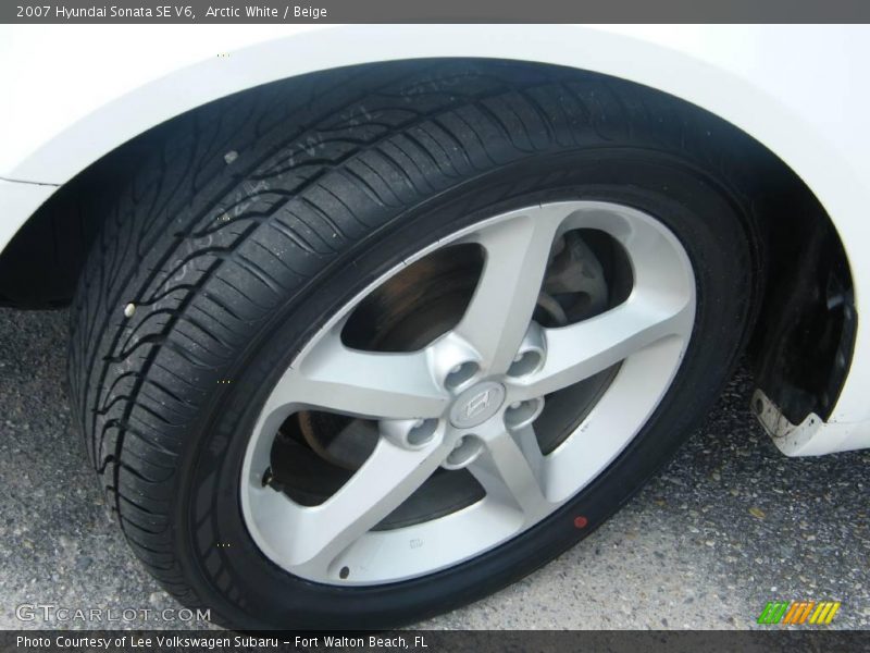 Arctic White / Beige 2007 Hyundai Sonata SE V6