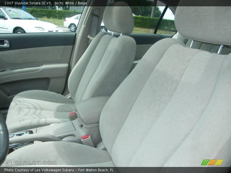 Arctic White / Beige 2007 Hyundai Sonata SE V6
