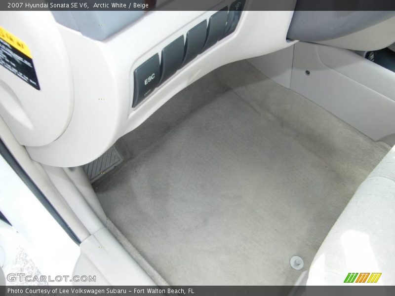 Arctic White / Beige 2007 Hyundai Sonata SE V6