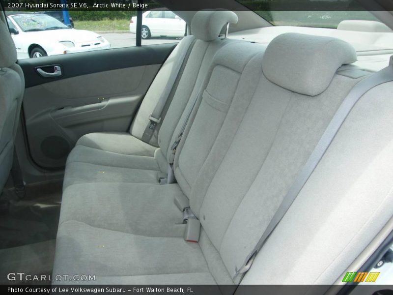 Arctic White / Beige 2007 Hyundai Sonata SE V6