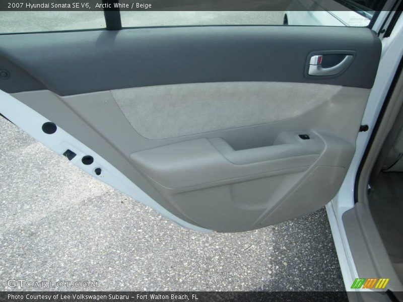 Arctic White / Beige 2007 Hyundai Sonata SE V6