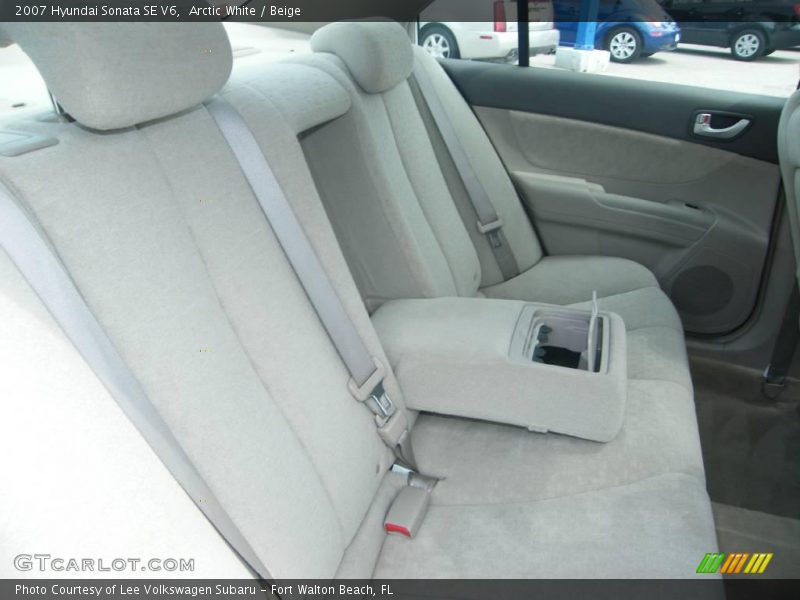 Arctic White / Beige 2007 Hyundai Sonata SE V6