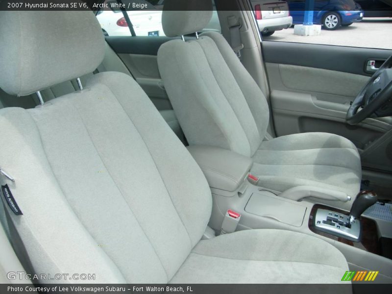 Arctic White / Beige 2007 Hyundai Sonata SE V6