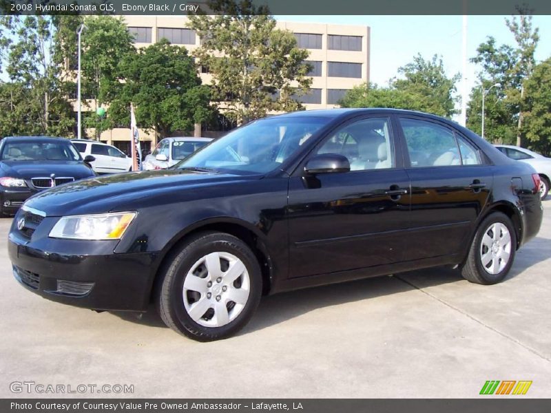 Ebony Black / Gray 2008 Hyundai Sonata GLS