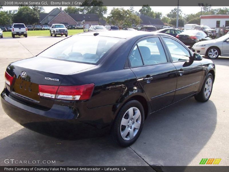 Ebony Black / Gray 2008 Hyundai Sonata GLS