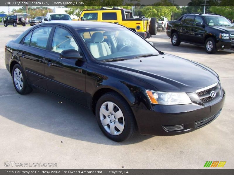 Ebony Black / Gray 2008 Hyundai Sonata GLS