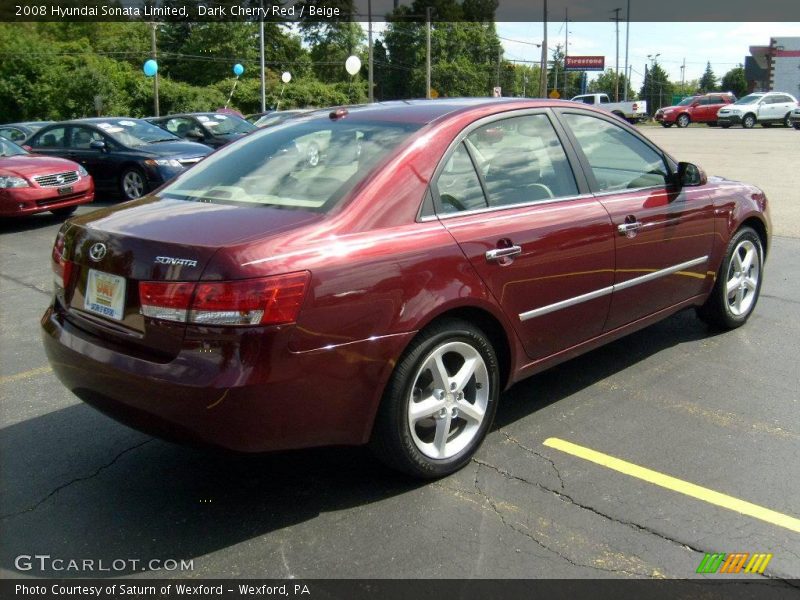 Dark Cherry Red / Beige 2008 Hyundai Sonata Limited