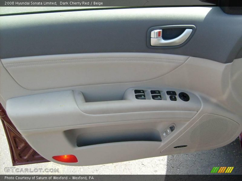Dark Cherry Red / Beige 2008 Hyundai Sonata Limited