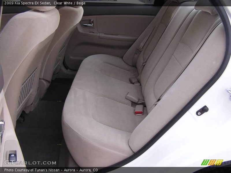 Clear White / Beige 2009 Kia Spectra EX Sedan