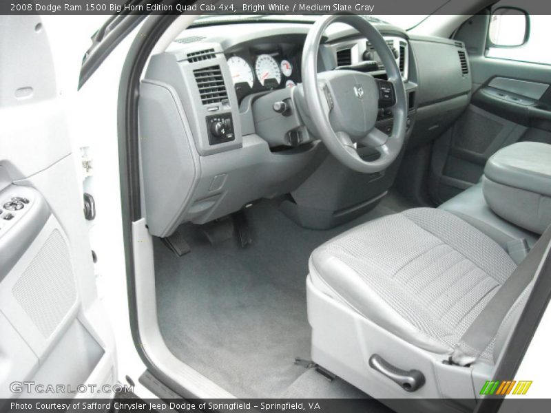Bright White / Medium Slate Gray 2008 Dodge Ram 1500 Big Horn Edition Quad Cab 4x4