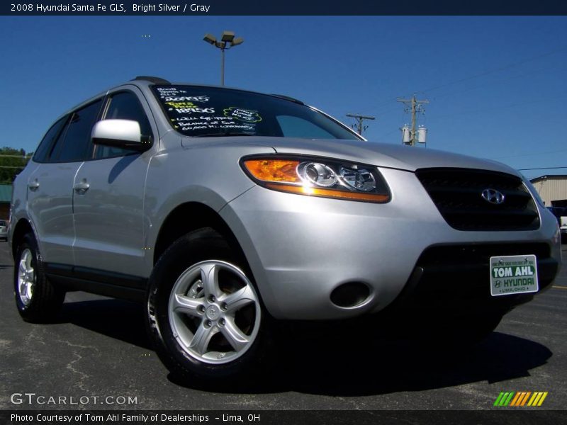Bright Silver / Gray 2008 Hyundai Santa Fe GLS