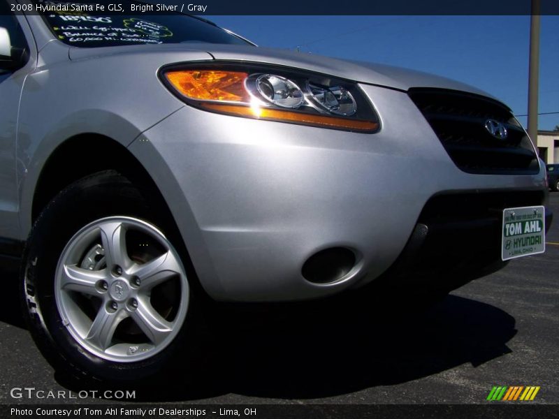 Bright Silver / Gray 2008 Hyundai Santa Fe GLS
