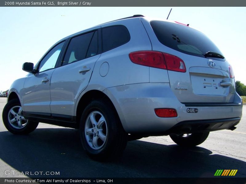 Bright Silver / Gray 2008 Hyundai Santa Fe GLS