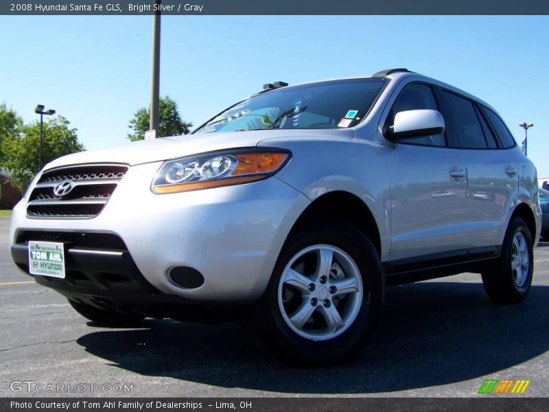 Bright Silver / Gray 2008 Hyundai Santa Fe GLS